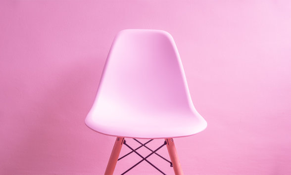 Aruga Website_Blog Imagery_114 copy Single pink chair against pink background