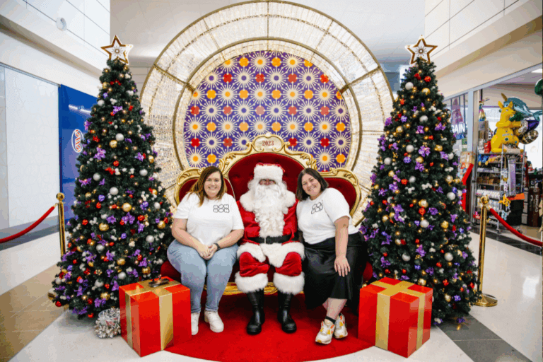 An image of a Christmas activation at Brisbane Airport